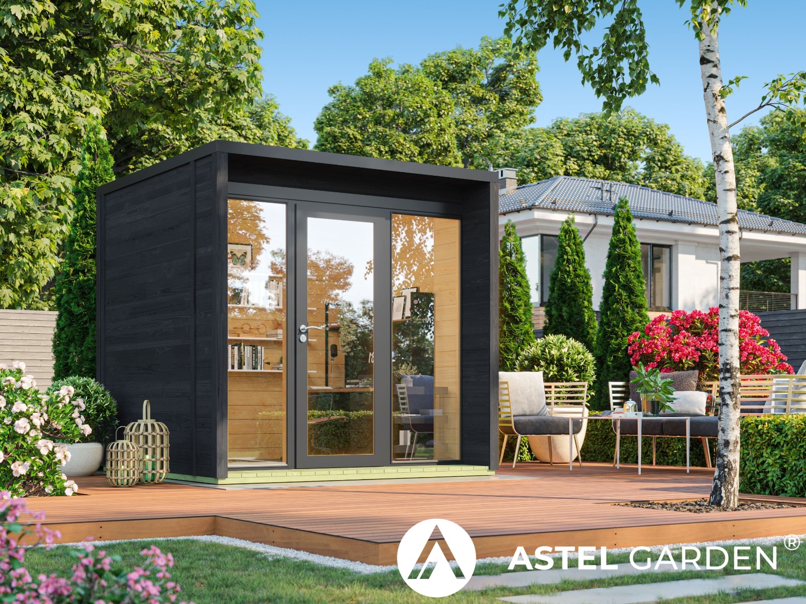 Astel Garden Black Office Box XS | 5m2 | 2.5 x 2.5m