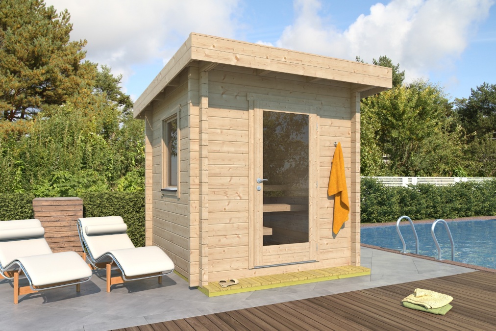 Wooden outdoor steam room LI 70 GardenHouse24 UK