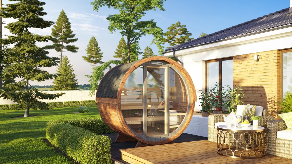 Saunadeur geheel glas, zonder drempel brons glas L - Sauna's & Zwembaden