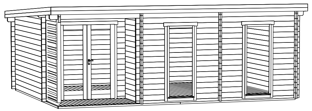 Garden Office Marianne 44 B | 6.4 x 5.1m (20'12'' x 16'9'')