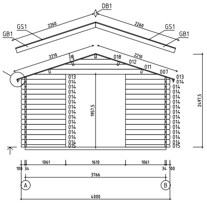 Wooden Garden Shed DAVID 34 | 4.2 m x 3.6 m