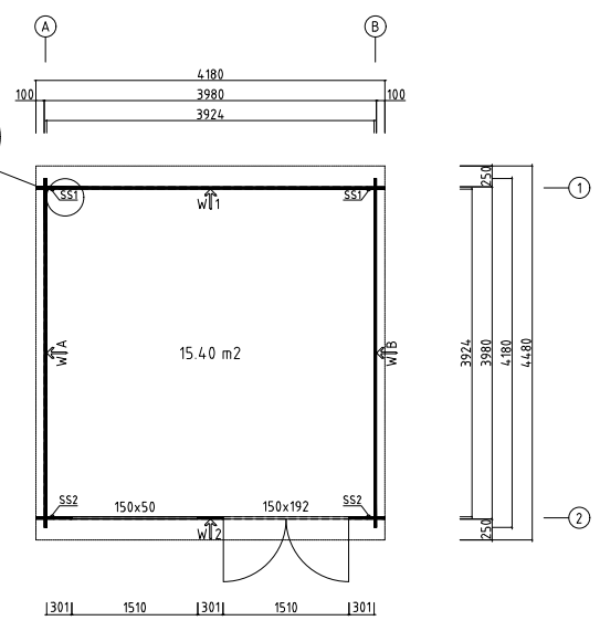 Garden Storage Shed Gent 28 G | 4.2 X 4.5m (13'9'' X 14'9'')