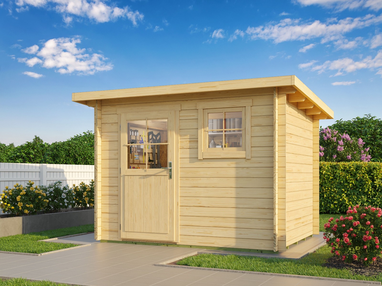 Second Ave - Targa rettangolare in legno con scritta This Is Our Happy Place, idea regalo per casa, giardino, capanno