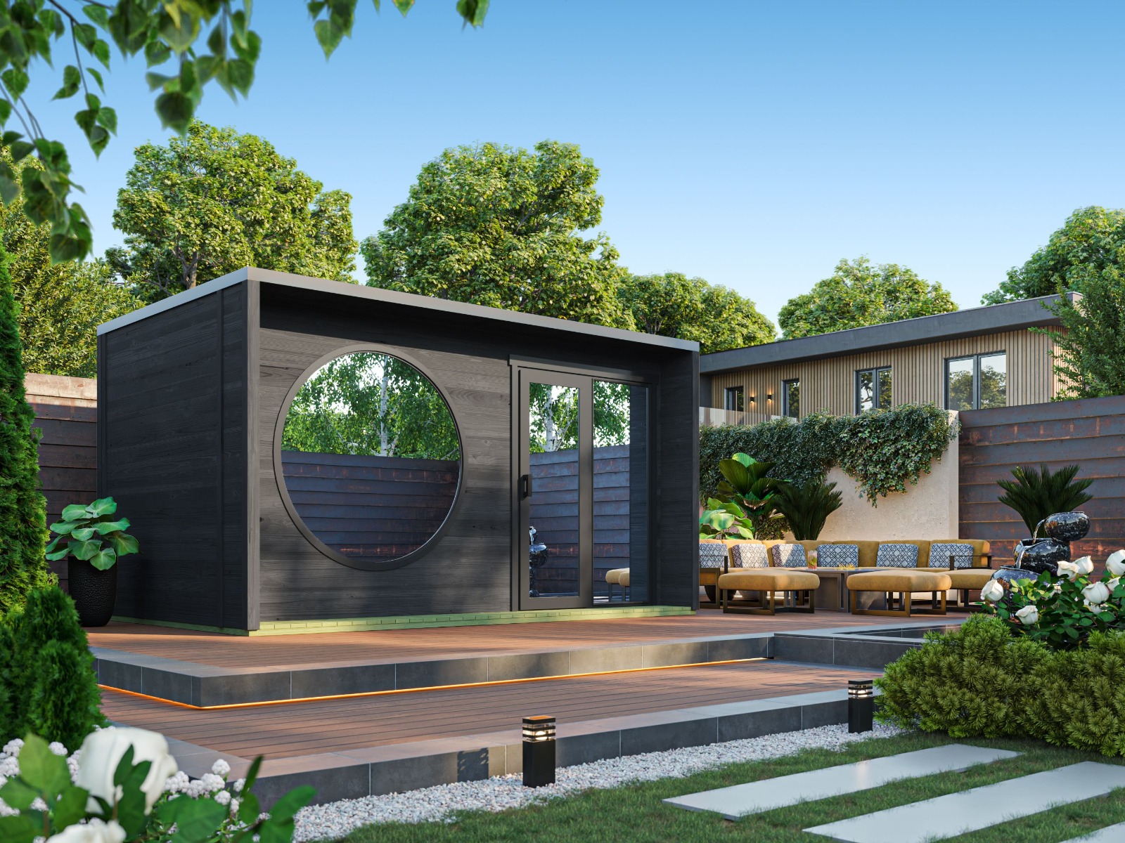 SaunaFreak Black Mirror Sauna L | 9.5m2 | 2.8 x 4.5m