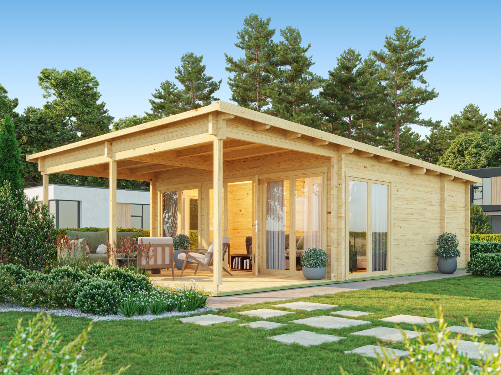 house on the hill ロンパース 馬　70 Log House Venus 70 | 9.1 x 6.4m | 58.2m2