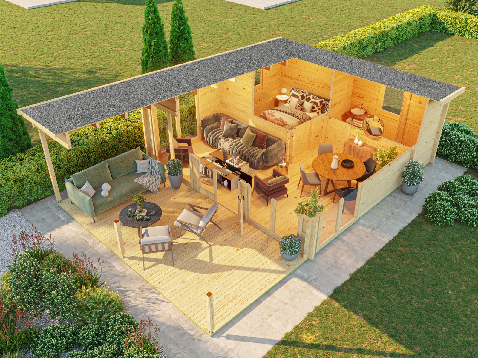 Log House Venus 70 | 9.1 x 6.4m | 58.2m2