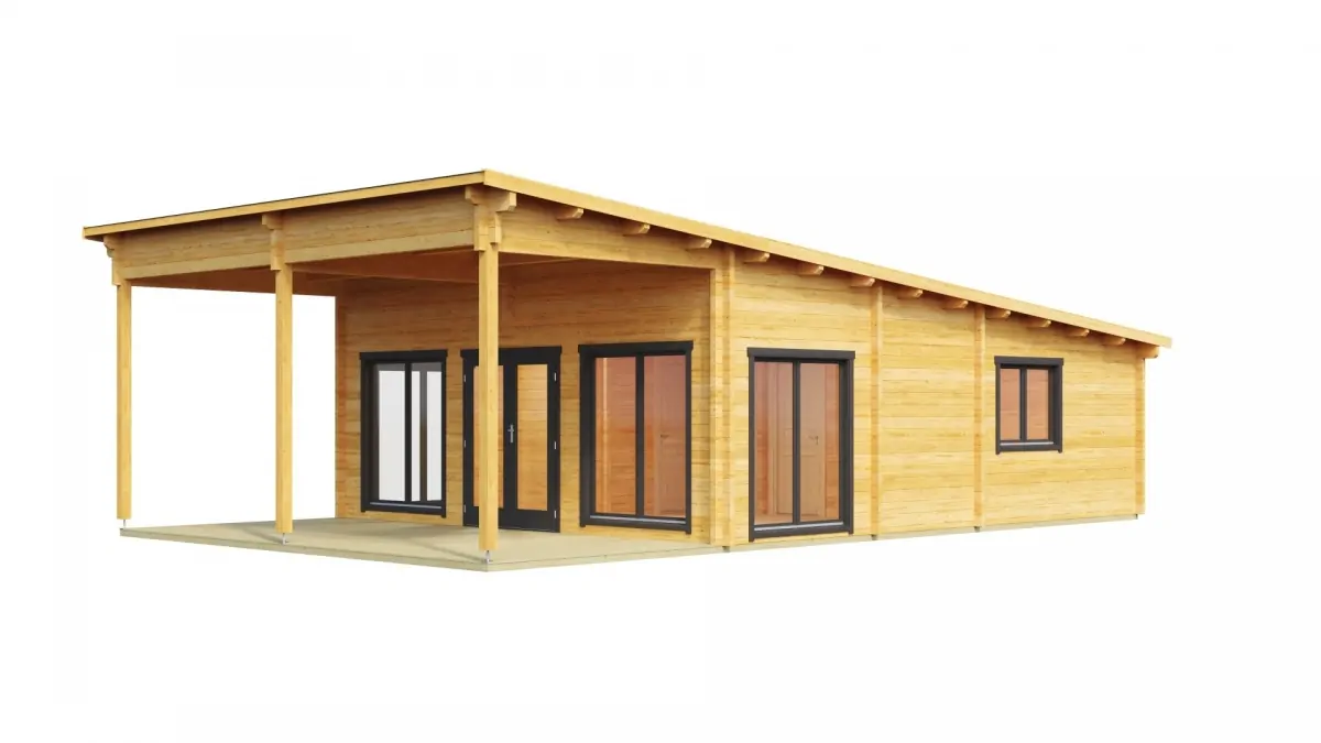 Vakantie- en zomerhuis HEIDI 70 | 12 x 4,6 m 70 mm