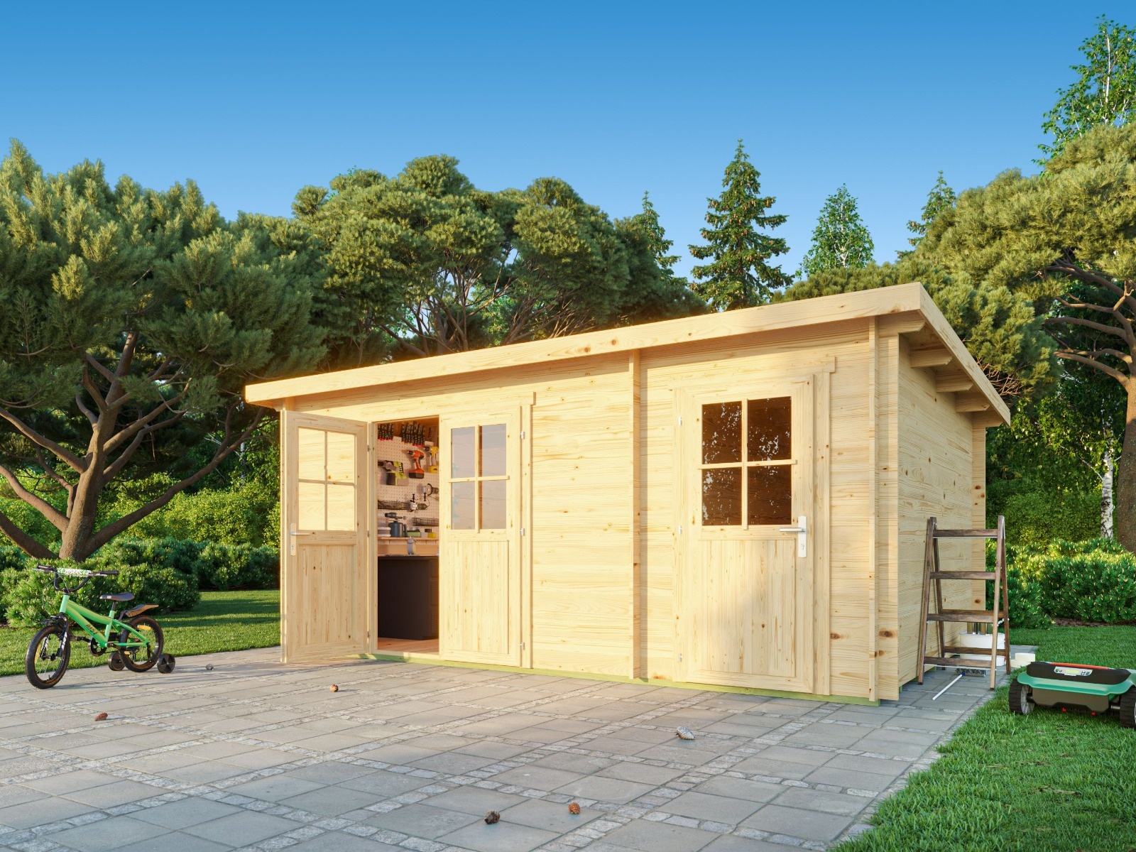 Wooden garden sheds